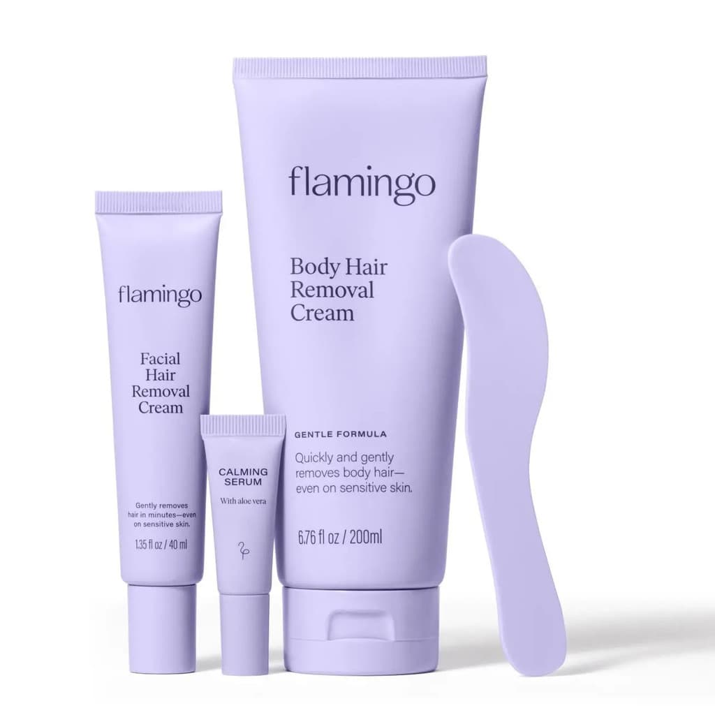 Creme Depilatório Flamingo Duo - Rosto e Corpo (200ML), Resultados em até 7 Dias, Aroma Suave, Delicado para Peles Sensí