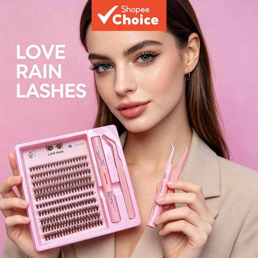 Conjunto de Cílios Postiços Naturais Densos para DIY com Cola e Pinça, Estilo Cacheado Volumoso Multirracial, Cílios