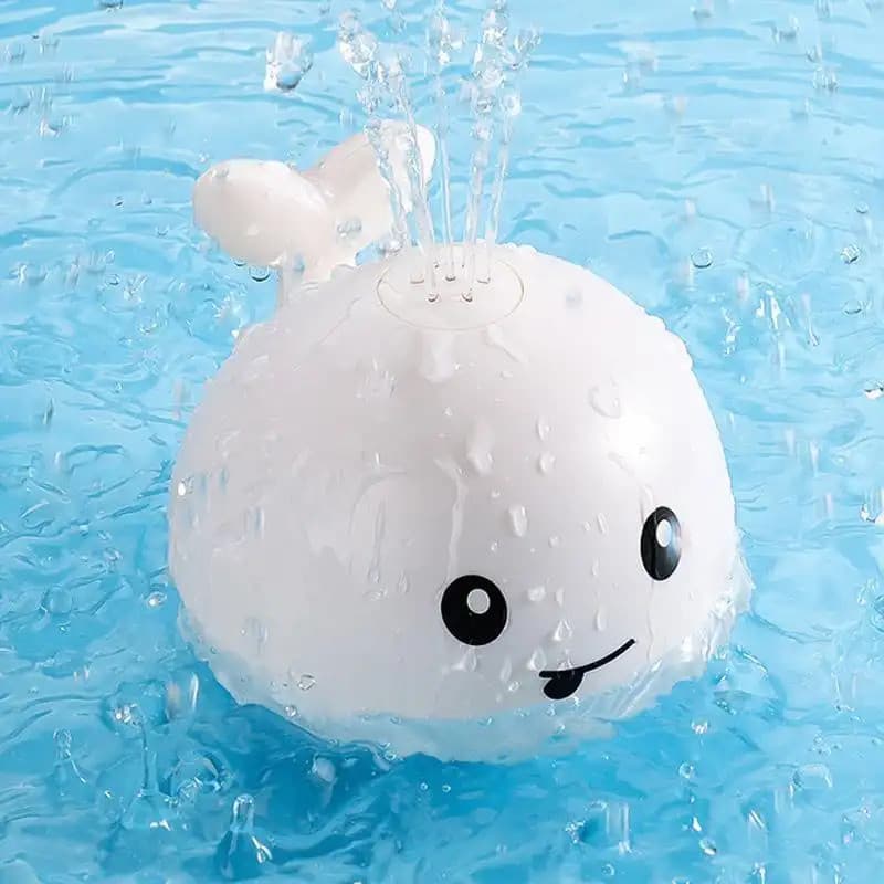 Brinquedo Pulverizador de Água para Banho com Design de Baleia, Brinquedo de Pulverização de Água com Luz e Música para