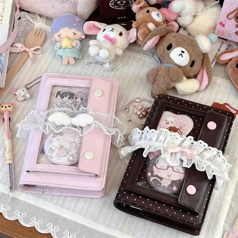 PU Leather Planner Notebook With Transparent PVC Cover And 60 Pages