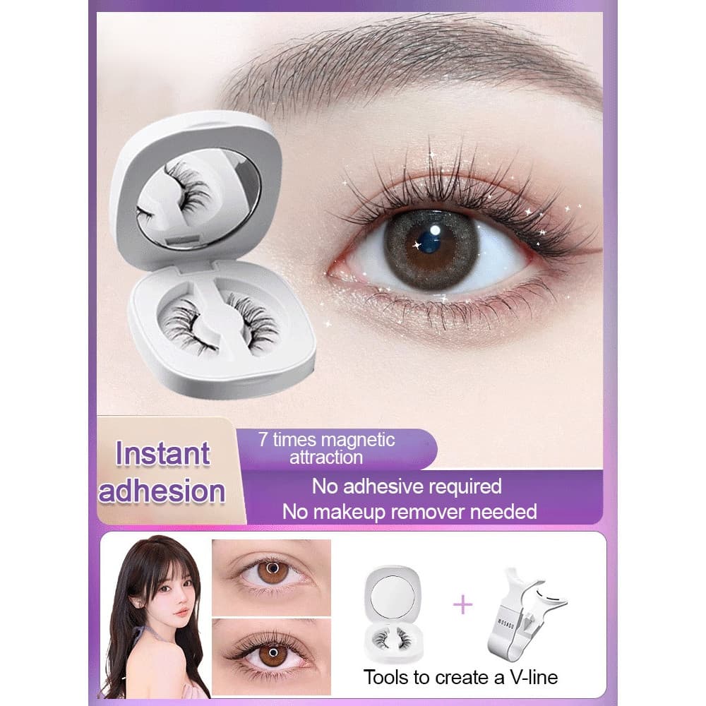 [Design Leve] Cílios Postiços Magnéticos Natural | Fácil de Usar | Reutilizável | Ideal Para o Dia a Dia
