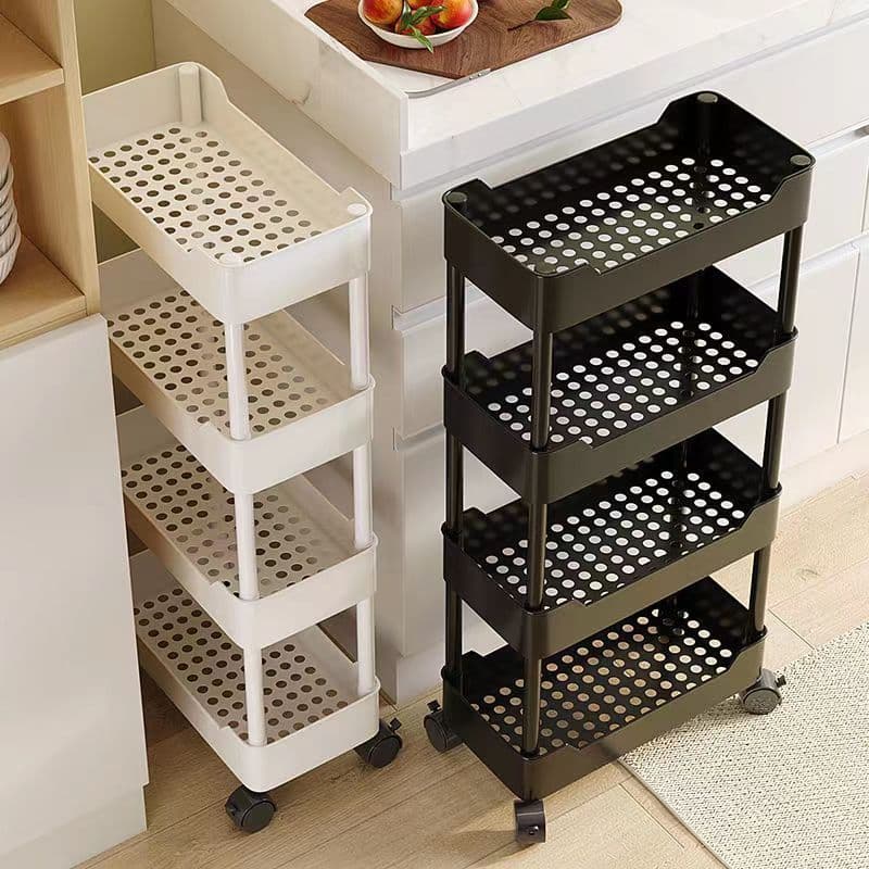 [Novo produto] Prateleira de banheiro de chão, multicamadas, geladeira, prateleira de armazenamento lateral, cozinha, es