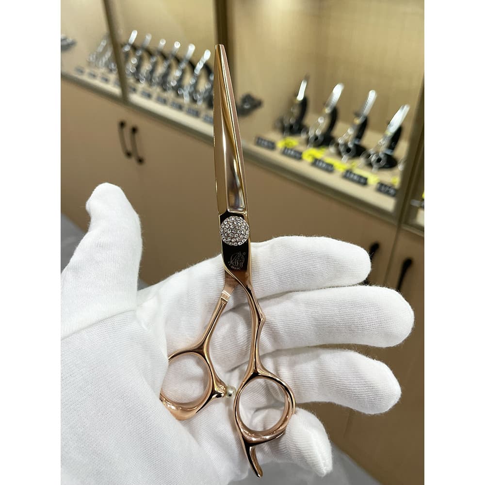 Tubo servo cabeleireiro tesoura espinha de peixe corvo estrela corte plano gordura sem costura das mulheres dos homens d