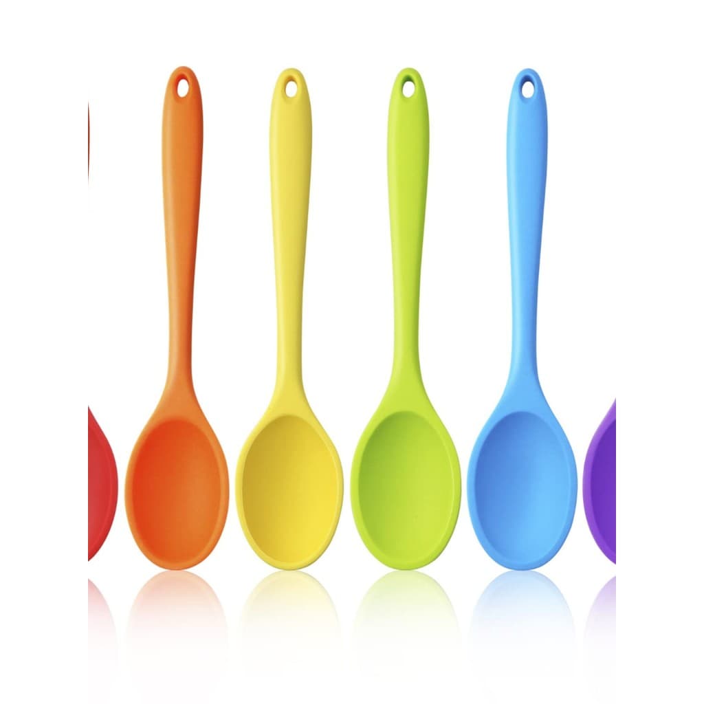27/20CM silicone colher apertada mais apertada menor Mini silicone macio mexendo colher integrada salada colher crianças