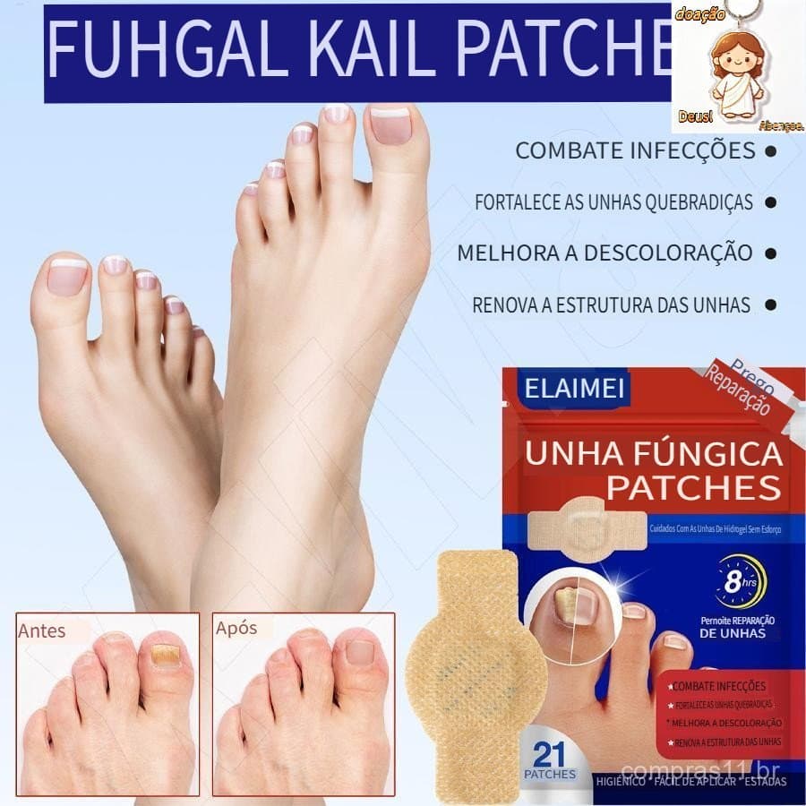 [Entrega 24 horas]​ Essência para Unhas dos Pés e Mãos​ - Combate Fungo de Unha, Reduz Espessura, Frete Grátis