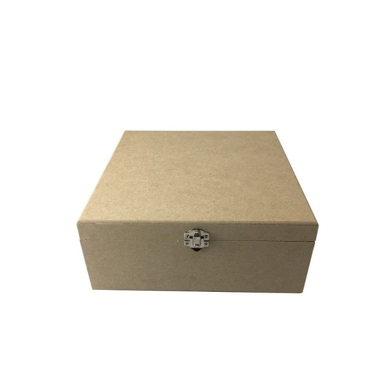 Caixa MDF com Fecho e Dobradiça 30x30x12 cm Ref. 5179