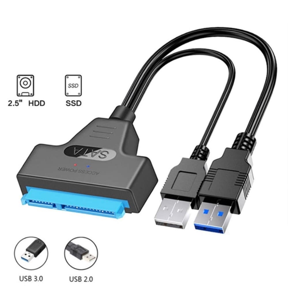 Adaptador Cabo Tipo Case Hd 3.0 Externo Sata 2,5 3,5 Ssd T38