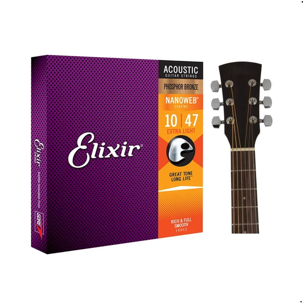 Encordoamento Elixir Violão Aço Phosphorbronze 010 Original