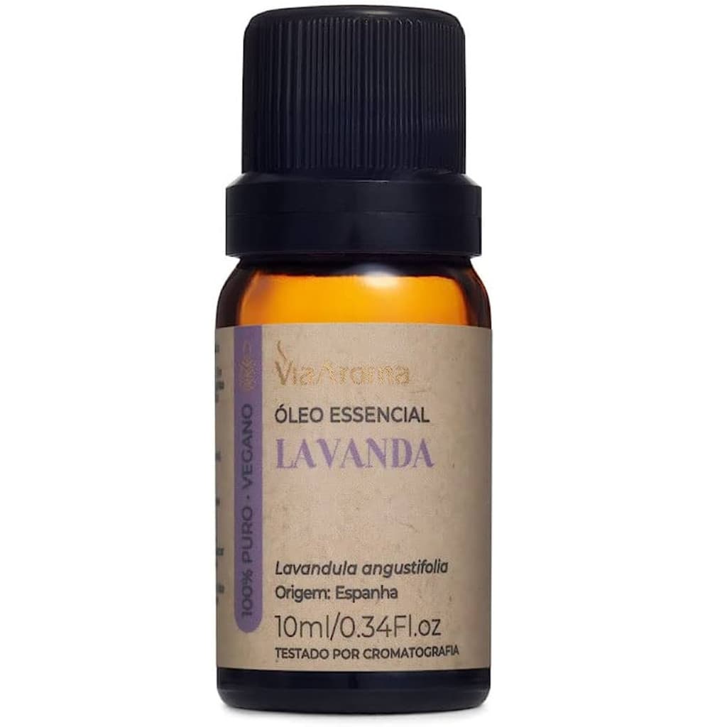 Lavanda Óleo Essencial Via Aroma 10 ml Puro para Aromaterapia - ajuda no sono e redução do stress