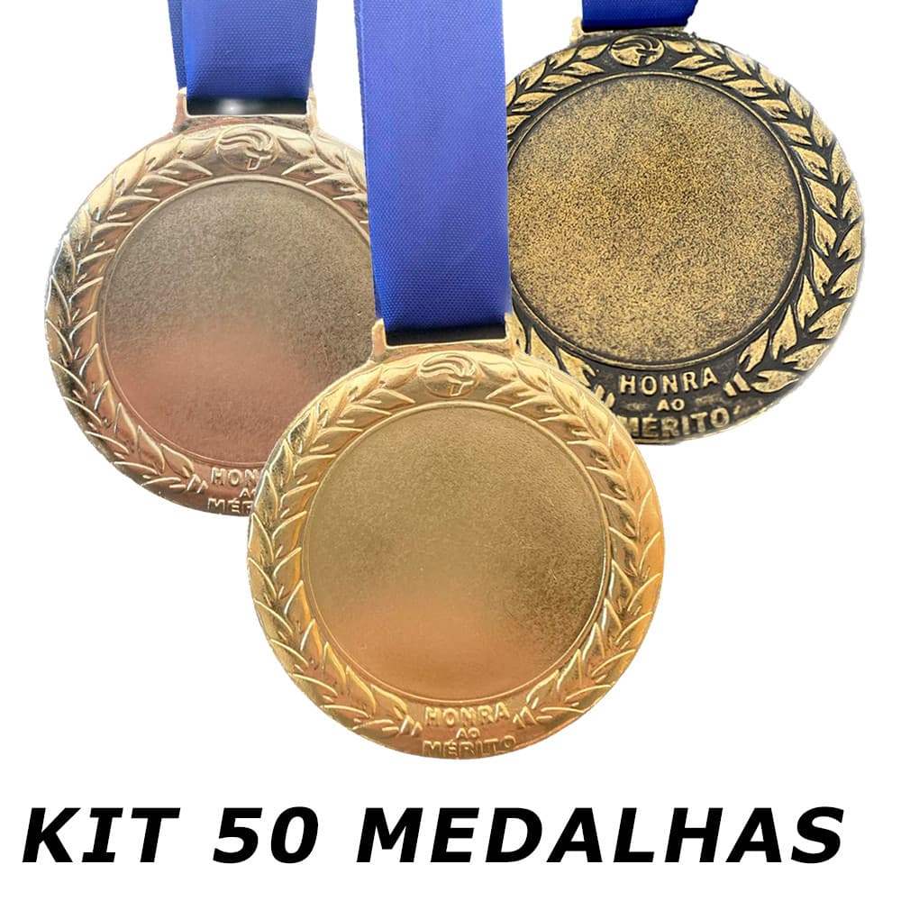 50 Medalhas Para Personalizar Adesivar Ouro Prata bronze 6cm