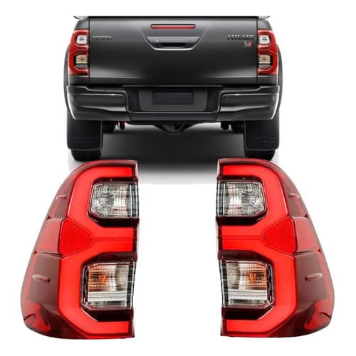 Par Lanterna Traseira Hilux 2021 2022 2023 Com Led