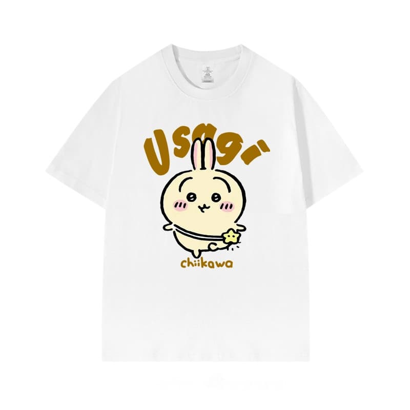Camiseta Chiikawa Fofo Unissex Oversized 100% Algodão Kawaii Envio Imediato