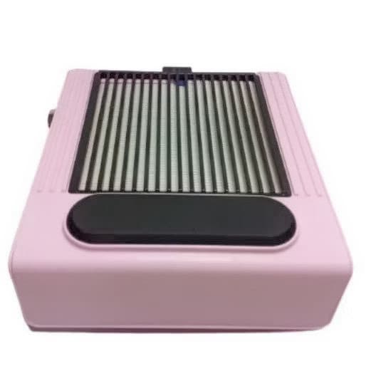 Coletor de 80W Sugador  de Pó de Unhas Grelha com Regulagem 80W  Rosa e Branco