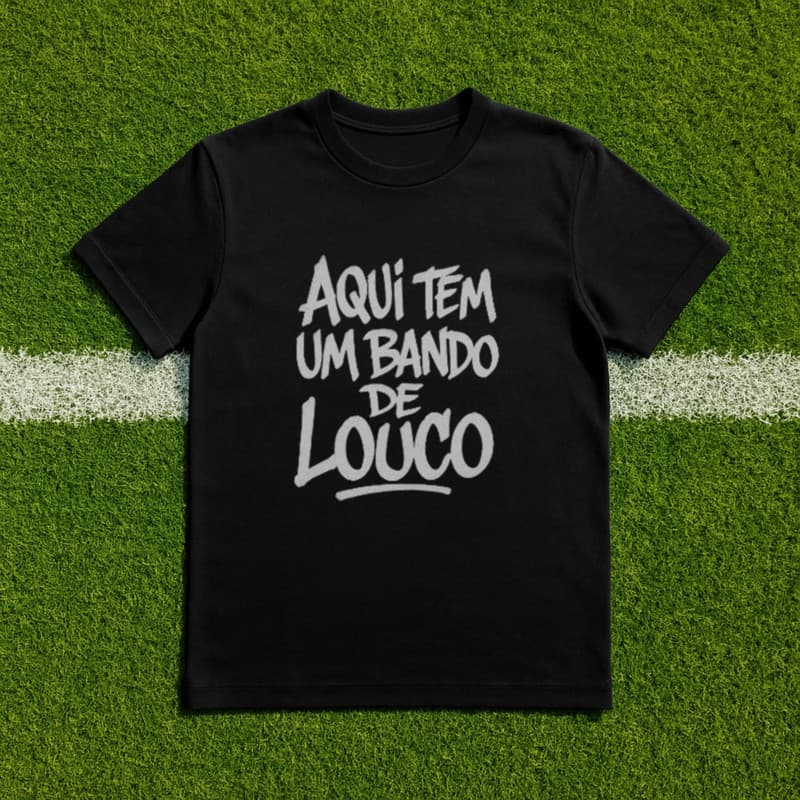 Camiseta Blusa Bando de Louco Torcedor Corinthians 100% Algodão Conforto Qualidade