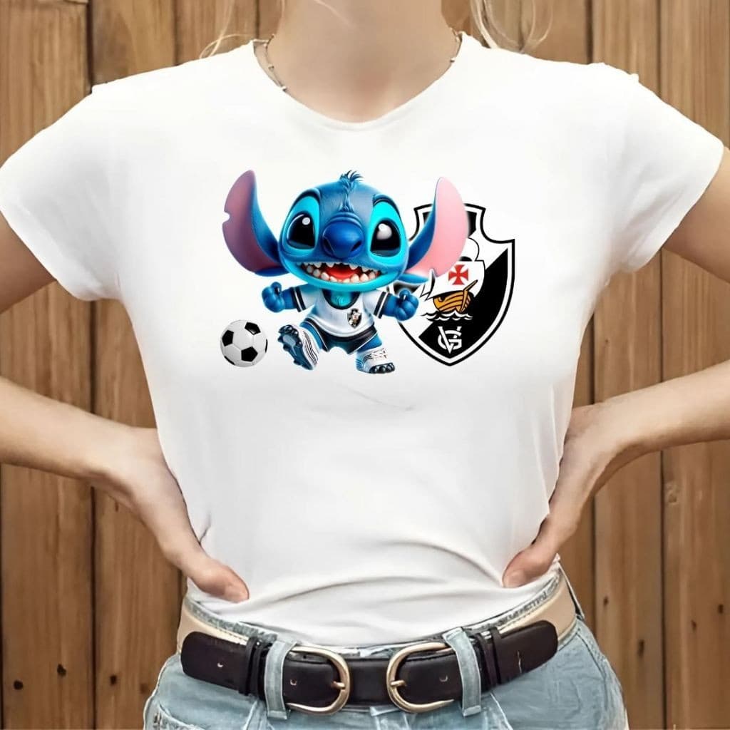 Camiseta T shirt Do Vasco Feminina Branca - Camisa personalizada.