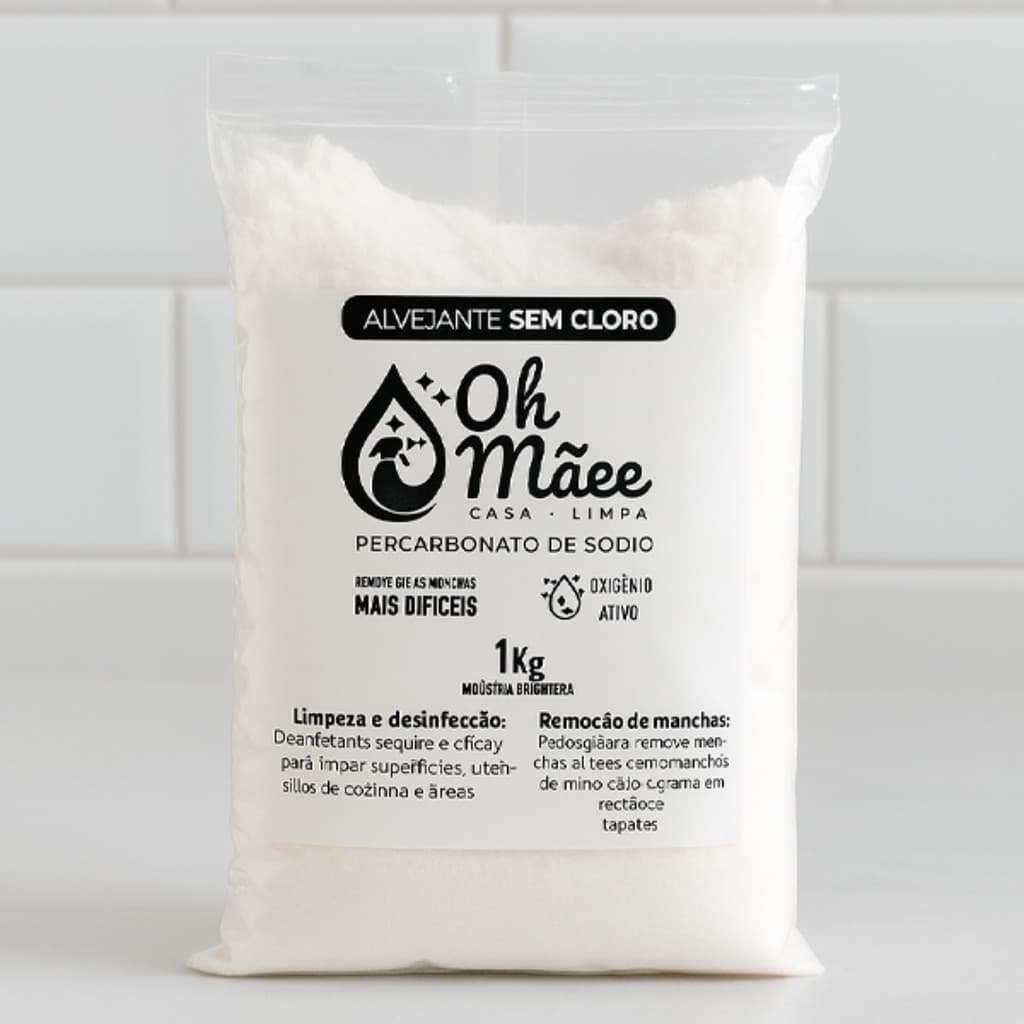 Alvejante Percarbonato 99% Pure - Tira Manchas Roupas Brancas e Coloridas