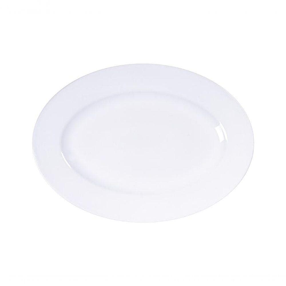 Travessa Oval Tramontina Maria Augusta Em Porcelana Branca 32x25cm