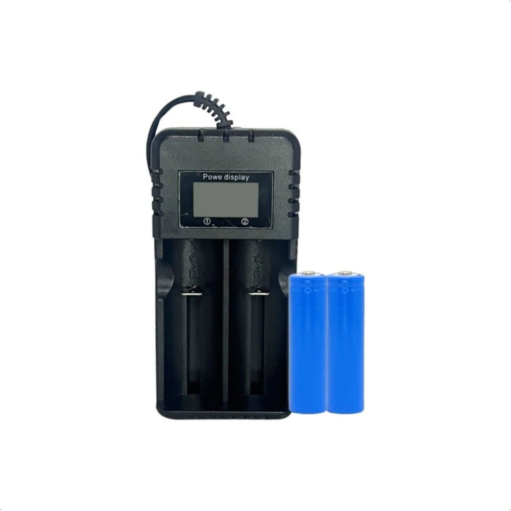 2 Bateria Original De Alta Durabilidade Microfone Kdr200 + Carregador Duplo Led Envio Imediato