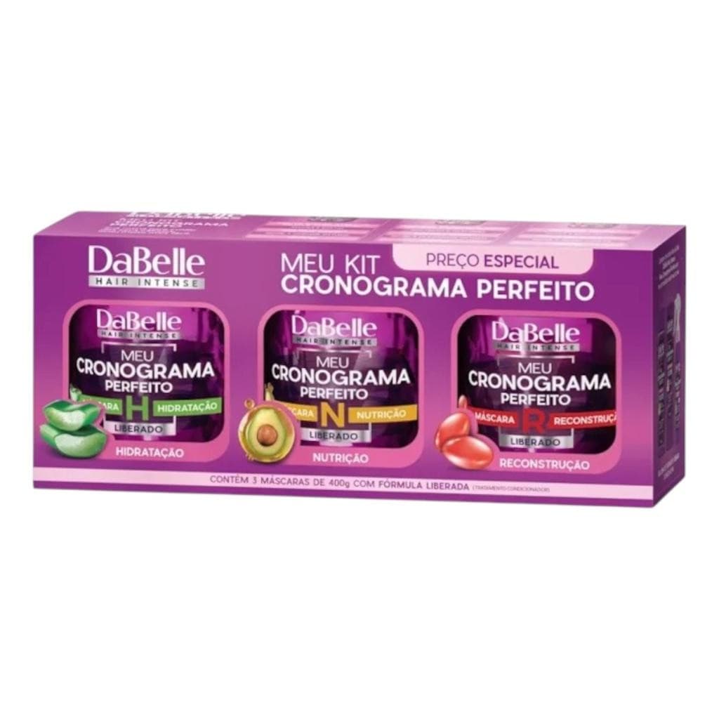 Cronograma 3 Máscaras DaBelle Kit 3x400gr