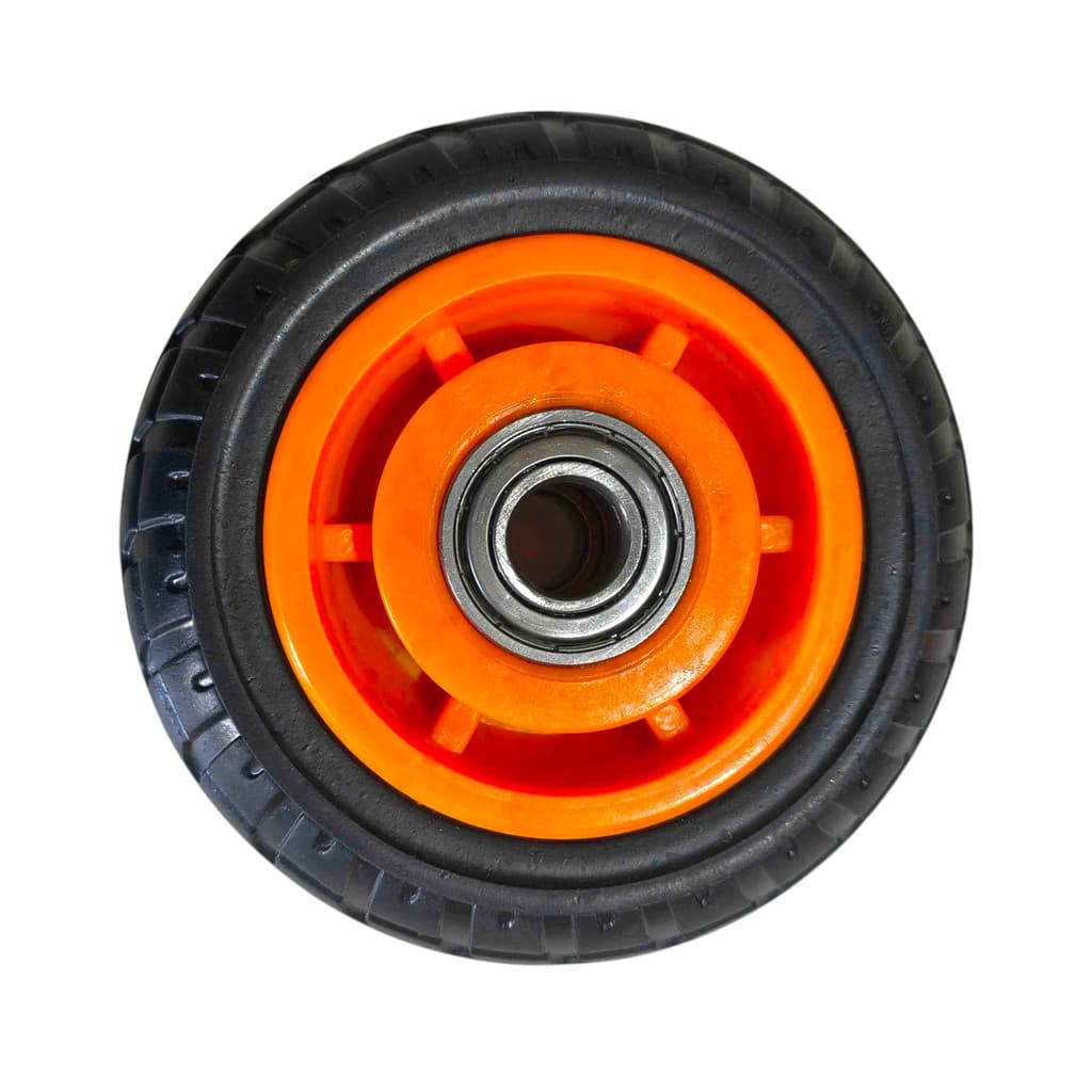 Roda para Carrinho Metal e Borracha 5" - 12,5 cm. com Rolamento Pneu ID0636R Idea
