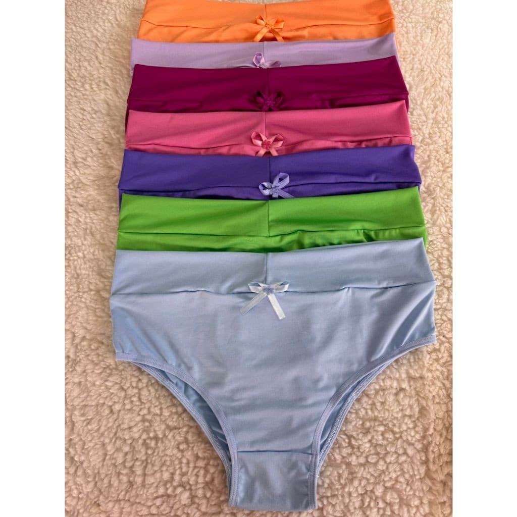 Kit 10 Calcinhas cinta modeladora feminina calcinha cós alto segura barriga