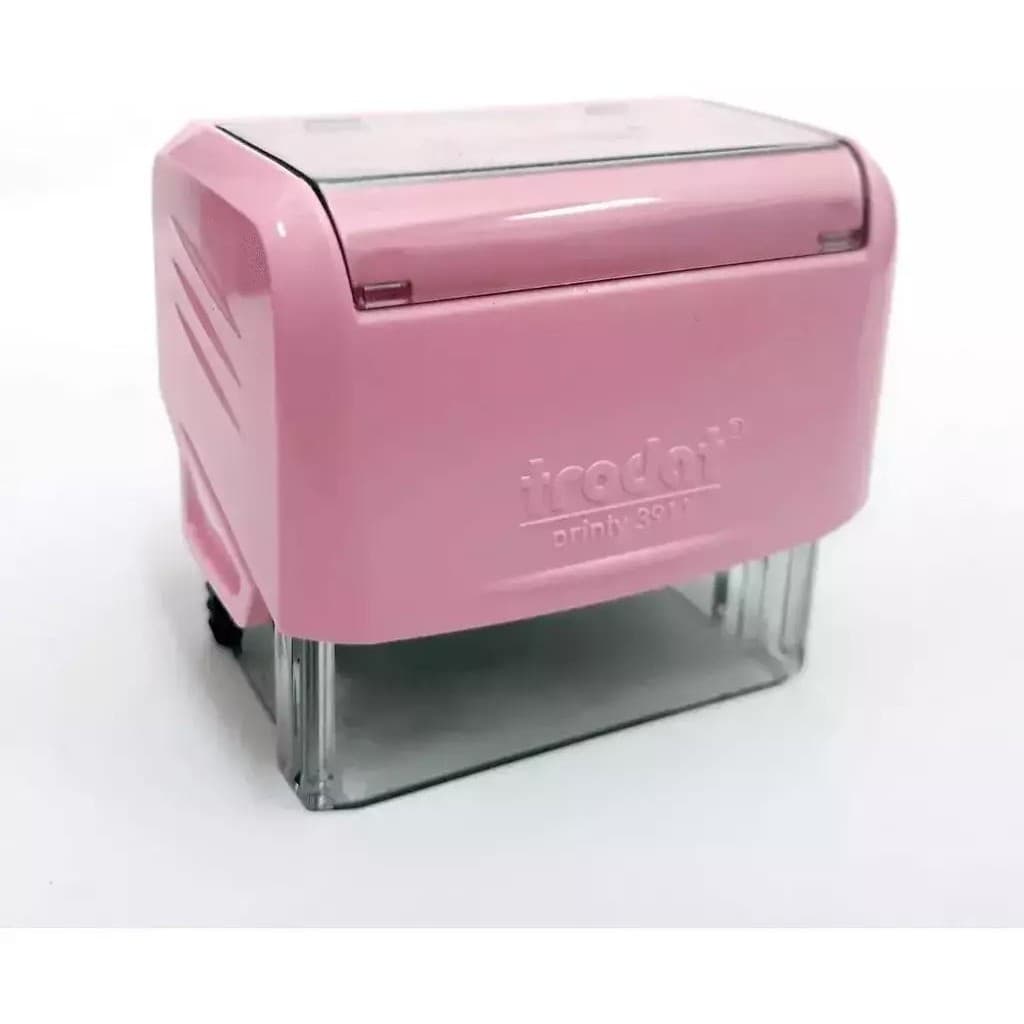 Carimbo Trodat Printy 3911 38x14mm rosa pastel