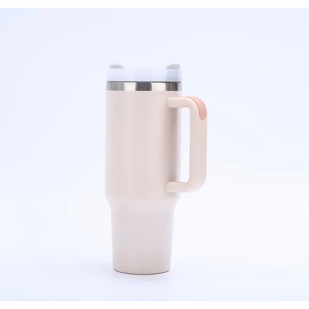 Copo Térmico 1.2L de Aço Inox com Canudo e Alça – Mantém a Bebida Gelada ou Quente por Horas!