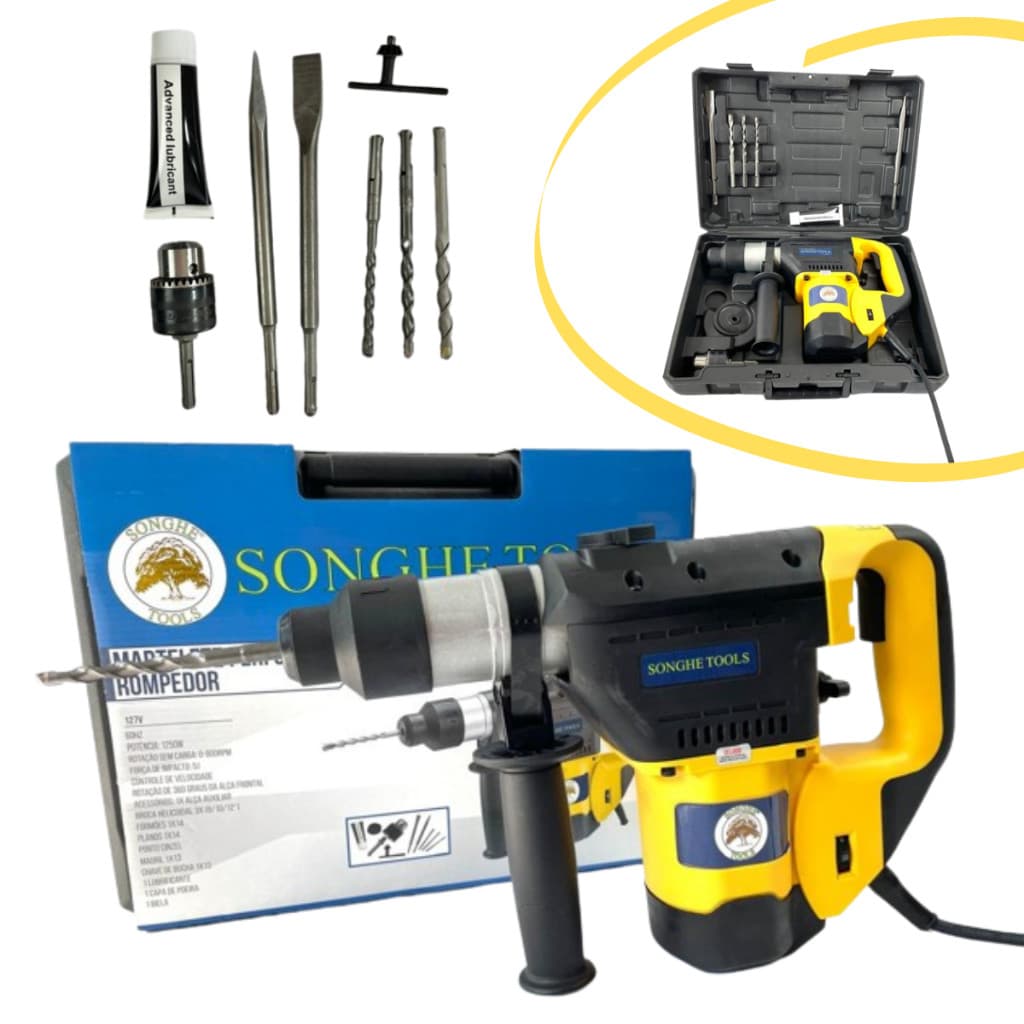 MARTELETE PERFURADOR / ROMPEDOR 1250W 5J 8KG 60HZ SONGHE TOOLS