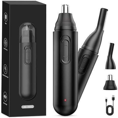 Aparador de Pelos do Nariz Multifuncional para Homens Mr. Bold Pro – Cabeça de lâmina lavável, carregamento USB Tipo-C,