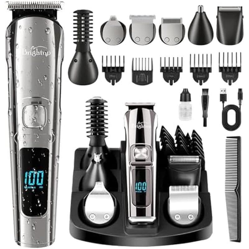 Aparador De Barba Brightup Para Homens-Navalha Elétrica & amp ; Barbeador , Conjunto De Aparadores De Cabelo Sem Fio , K