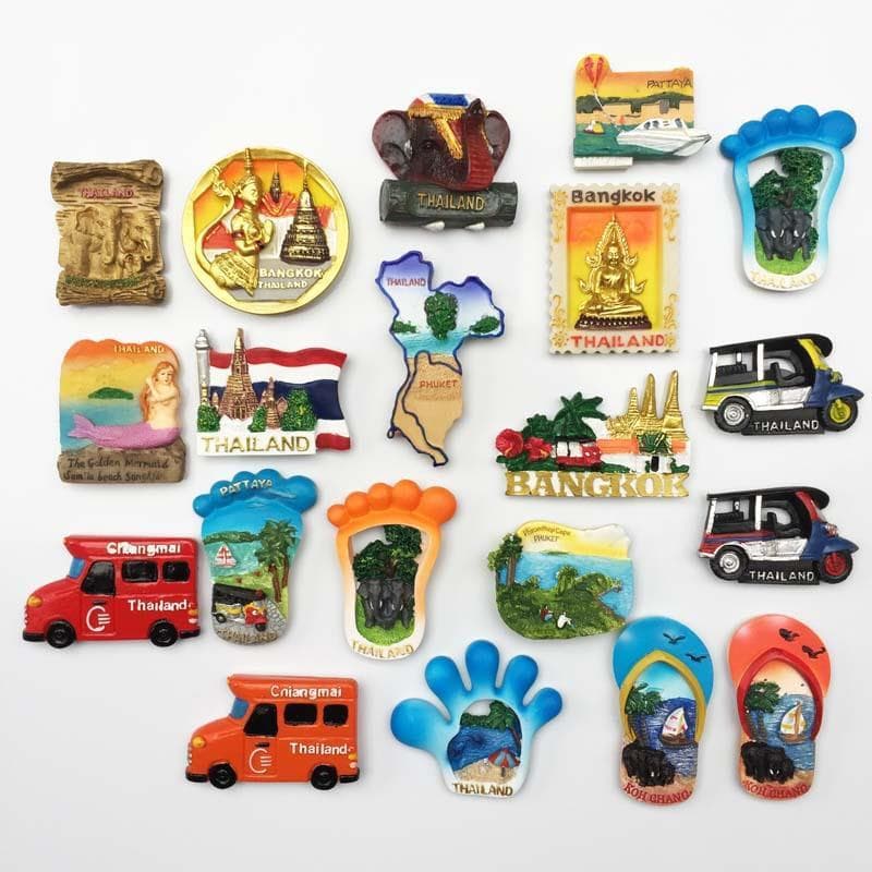 Laos Lang sutiã bang buda bang lembrança de viagem tridimensional pintado à mão artesanato decorativo adesivos magnético