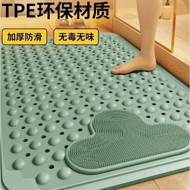 Tapete de massagem para esfregar os pés, tapete antiderrapante para banheiro, banheiro, banheiro, chão, à prova d'água