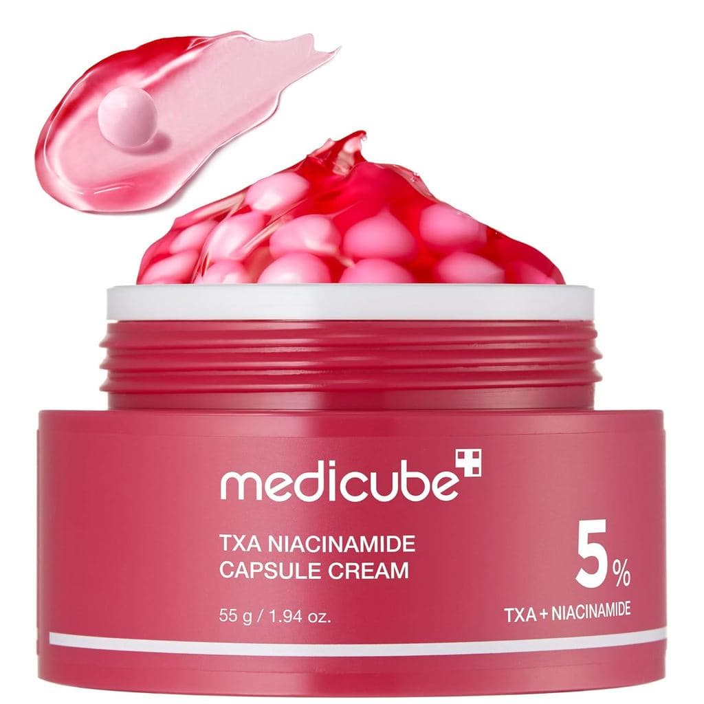 Creme em Cápsula Medicube com TXA + Niacinamida |   Hidratante Dual Radiance Ideal para Uso Após Tratamento Localizado,