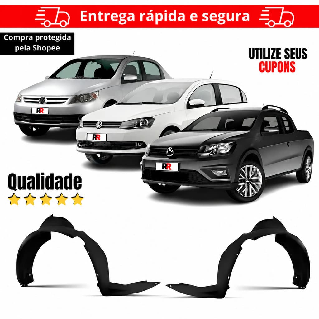 Par/Un Parabarro Dianteiro Gol Voyage Saveiro G5 G6 G7 2009 2010 2011 2012 2013 Á 2018 ASA URUBU MOR
