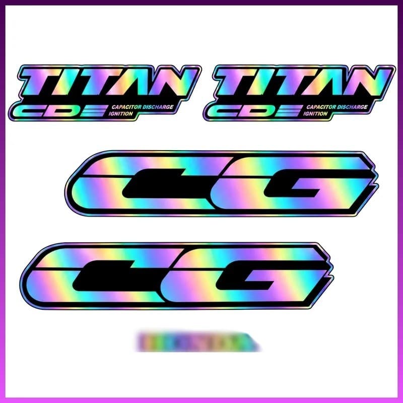 Adesivos Holográficos Titan 1995 até 1996 – Alto Brilho Premium e Visual Retrô Personalizado