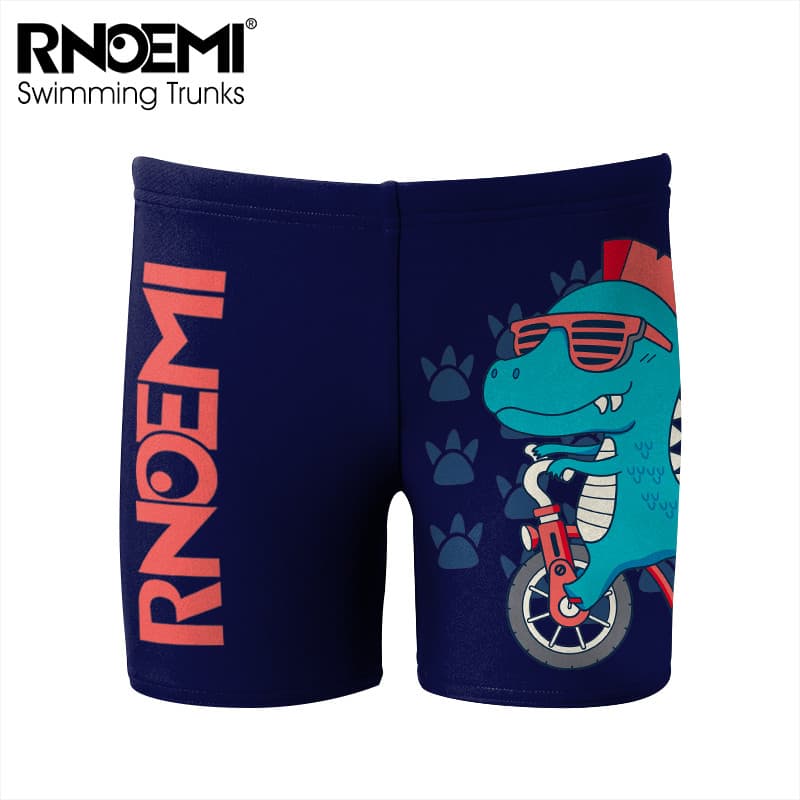 Rnomai maiô infantil, calção de banho para meninos e meninas, crianças médias e grandes, roupa de banho para estudantes,