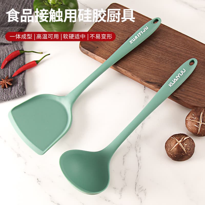 Estoque pronto Espátula de silicone antiaderente panela espátula doméstica colher cozinhar colher de silicone cozinha es