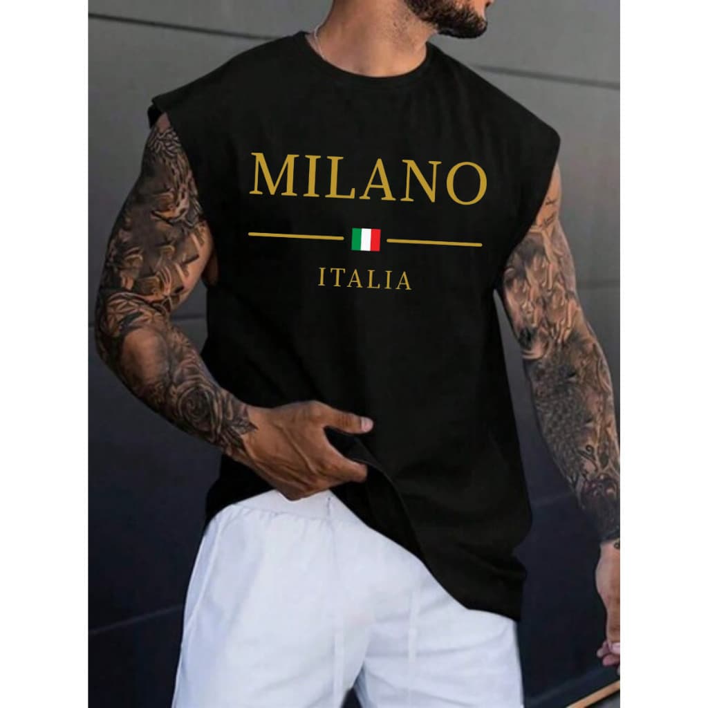 Regata Oversized Masculina Treino Academia StreetStyle Itália Estilosa