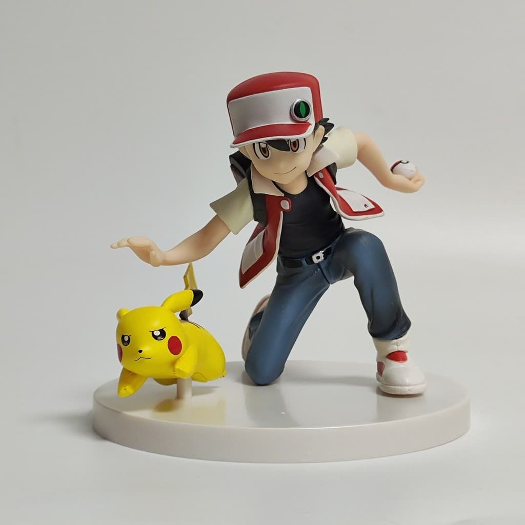 Figuras de animais de estimação com tema de anime, ornamentos de estátua da cena "Little Genius Pikachu e Battle Hill",