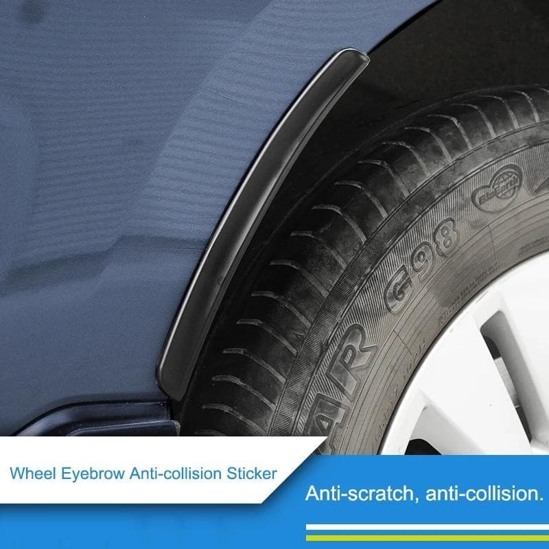 QHCP PVC Roda De Carro Sobrancelha Tira Fender Proteção Anti-Colisão Adesivos Preto 1 Par Apto Para Subaru Forester Lega