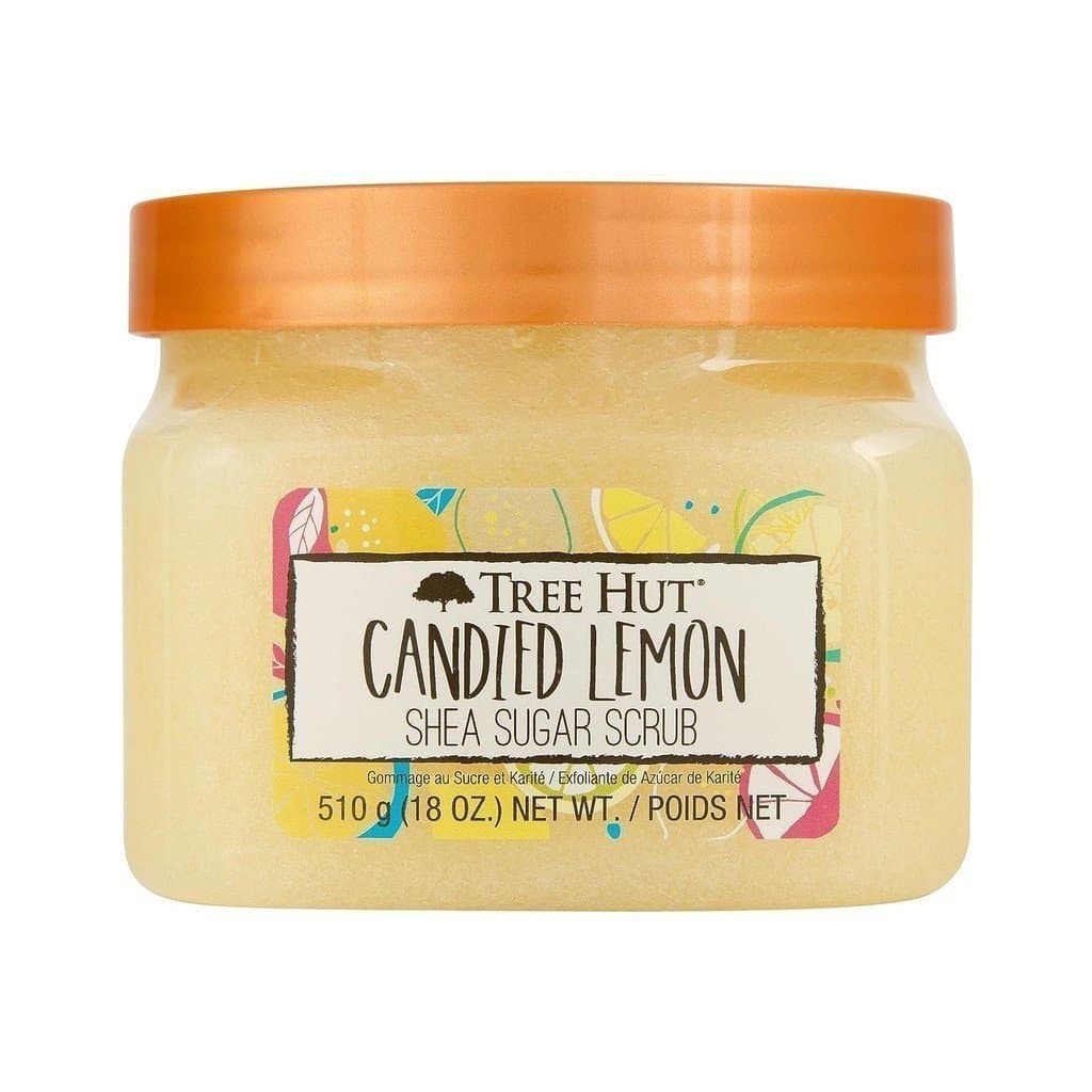 Esfoliante de Açúcar com Manteiga de Karité Tree Hut, Limão Cristalizado, 18oz, Esfoliante Ultra Hidratante e Exfoliante
