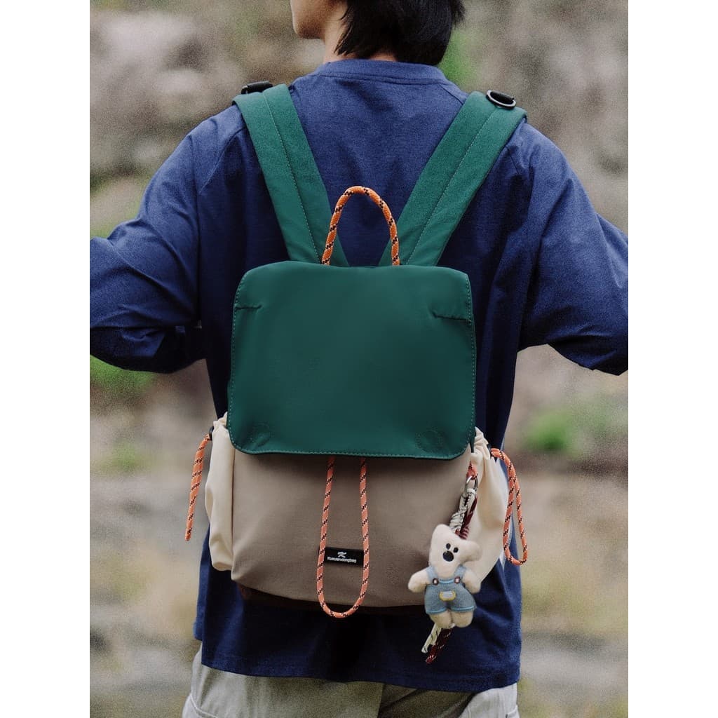 Contraste cor mochila das mulheres dos homens nicho Design estilo montanha acampamento caminhadas saco de viagem mochila