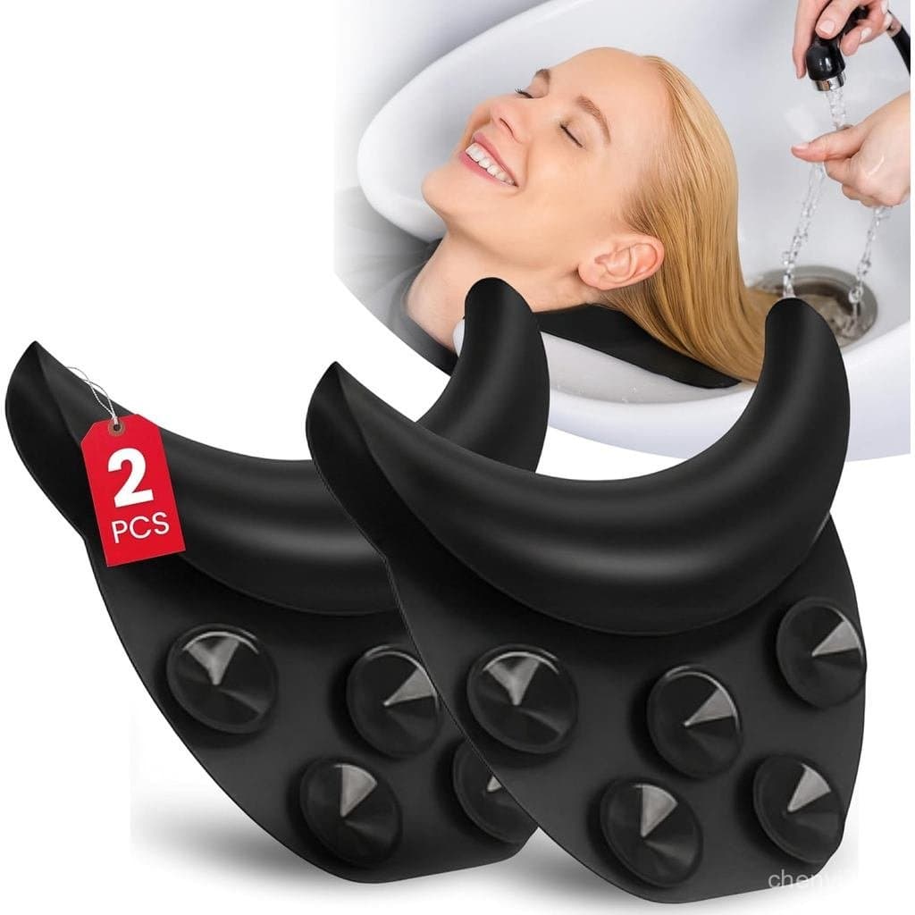 Conjunto Premium de 2 Peças de Almofadas de Gel para Lavatório Portátil, Descanso de Pescoço para Lavagem de Cabelo, Alm