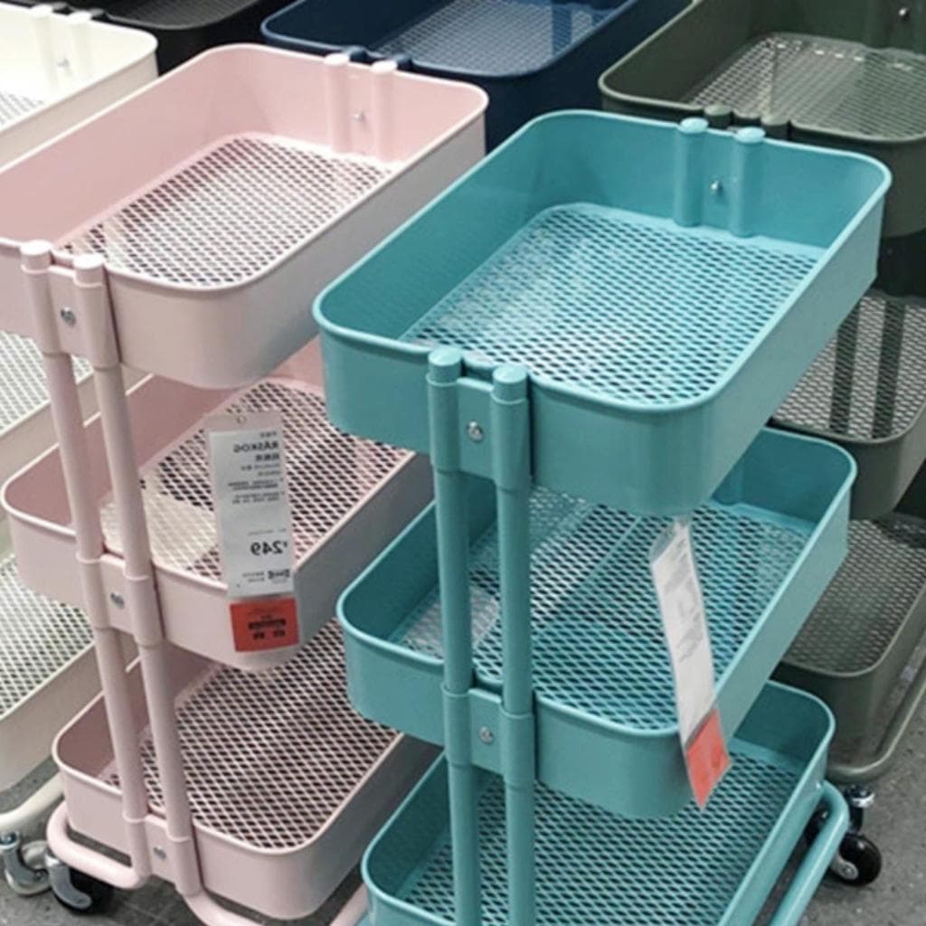 Prateleira para carrinho pequeno, multicamadas, do chão ao teto, quarto doméstico, cozinha, lanches para bebês
