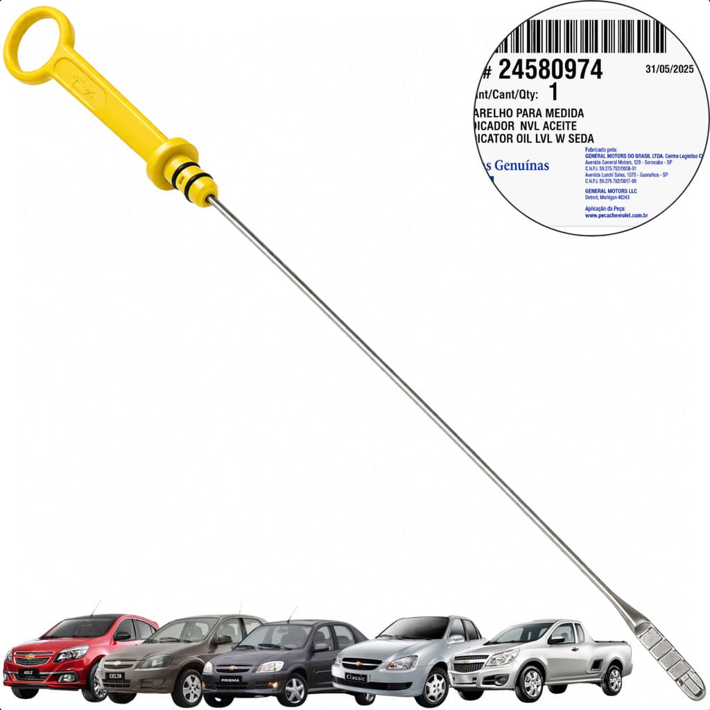 Vareta Nível Óleo Celta Corsa Classic Prisma Agile Montana Motor 1.0 1.4 8v Original GM 24580974