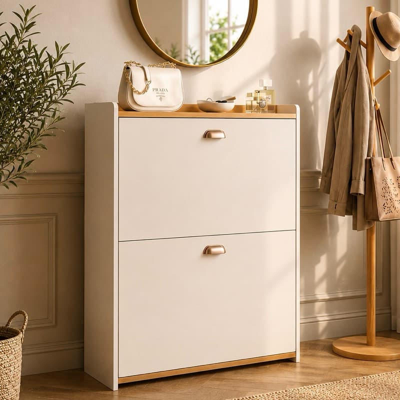 ￼Sapateira Dakota 1.15x95 com Gancho Bolsa banco Vertical opção closet 79x66 Organizadora 12 Pares Calçados