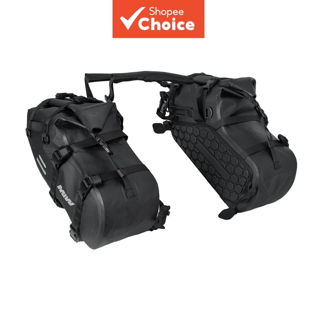 Alforjes De Motocicleta À Prova D'água 28L , Bolsa Lateral Para Bagagem De Moto , Proteção Térmica Reflexiva Passeios Lo