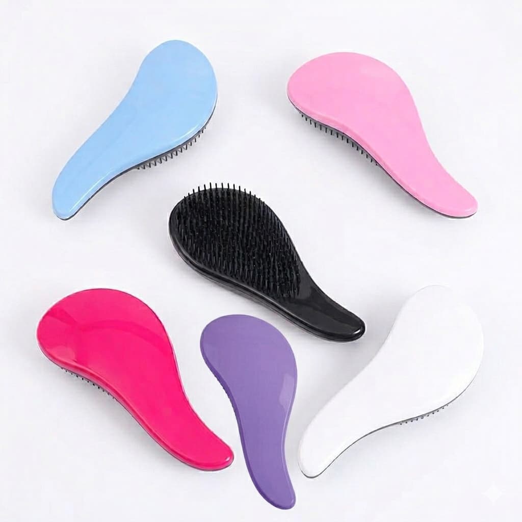 Escova Mágica Desembaraçante Anti Frizz Profissional para Todos Tipos de Cabelo com Cerdas Flexíveis e Macias Ideal para