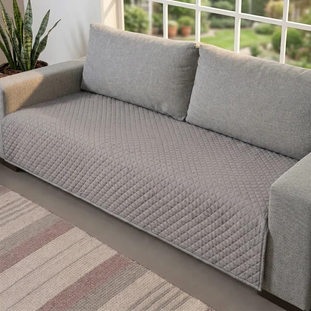 Protetor De Assento Matelado Impermeável Para Sofá E Cama
