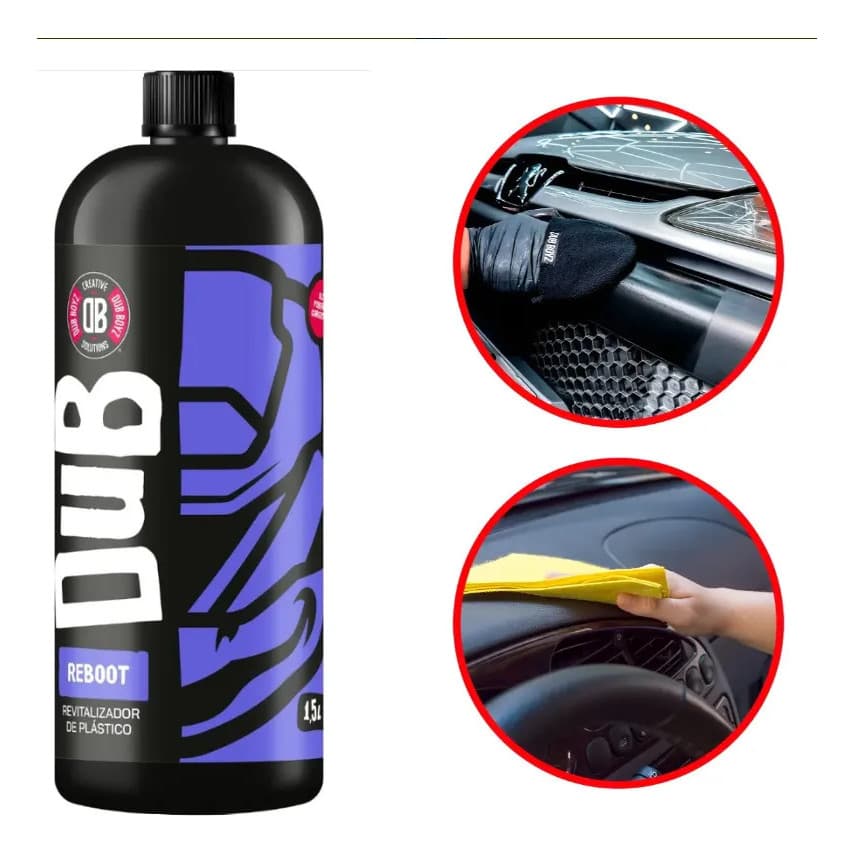 Reboot 1,5l Dub Boyz Renovador Plastico Externo Queimado Preto